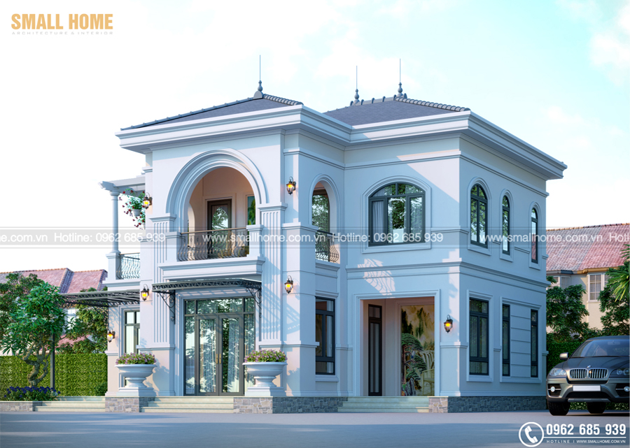 Thiết kế biệt thự 2 tầng phong cách hiện đại tại Nam Định-3