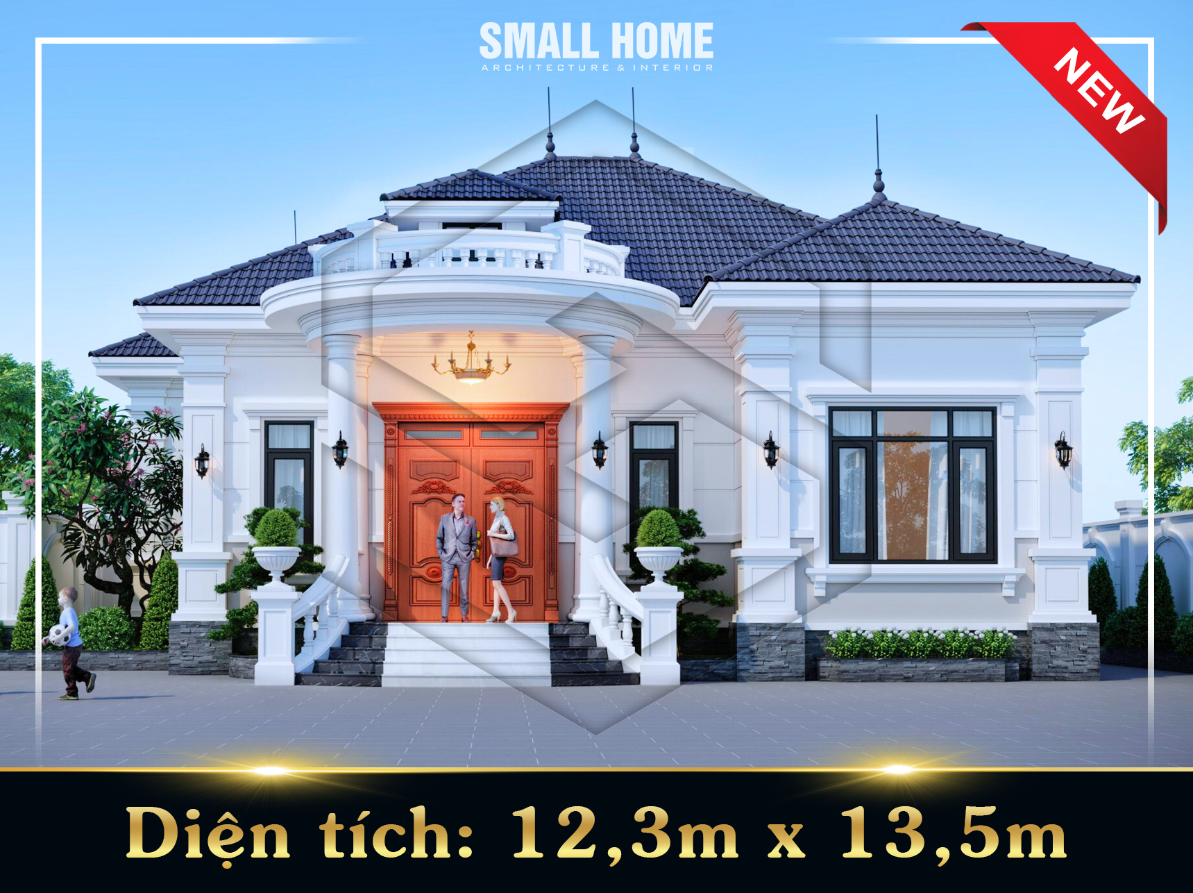 Biệt Thự Tân Cổ Điển Mái Nhật 1 Tầng Đẹp Sang Trọng