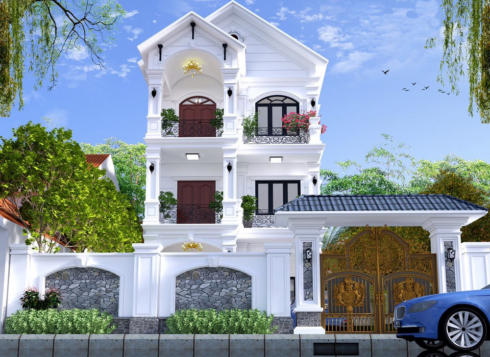 Thiết kế mẫu nhà 3 tầng mặt tiền 7.5m tại Nghĩa Hưng - Nam Định