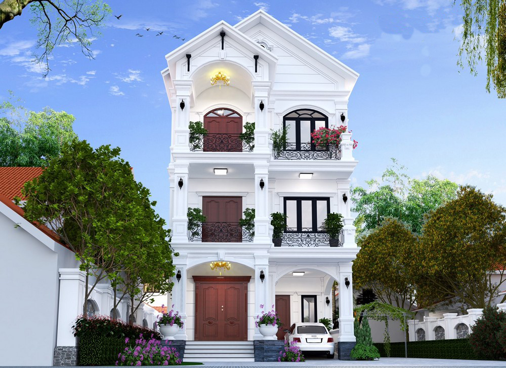 Thiết kế mẫu nhà 3 tầng mặt tiền 7.5m tại Nghĩa Hưng - Nam Định  5