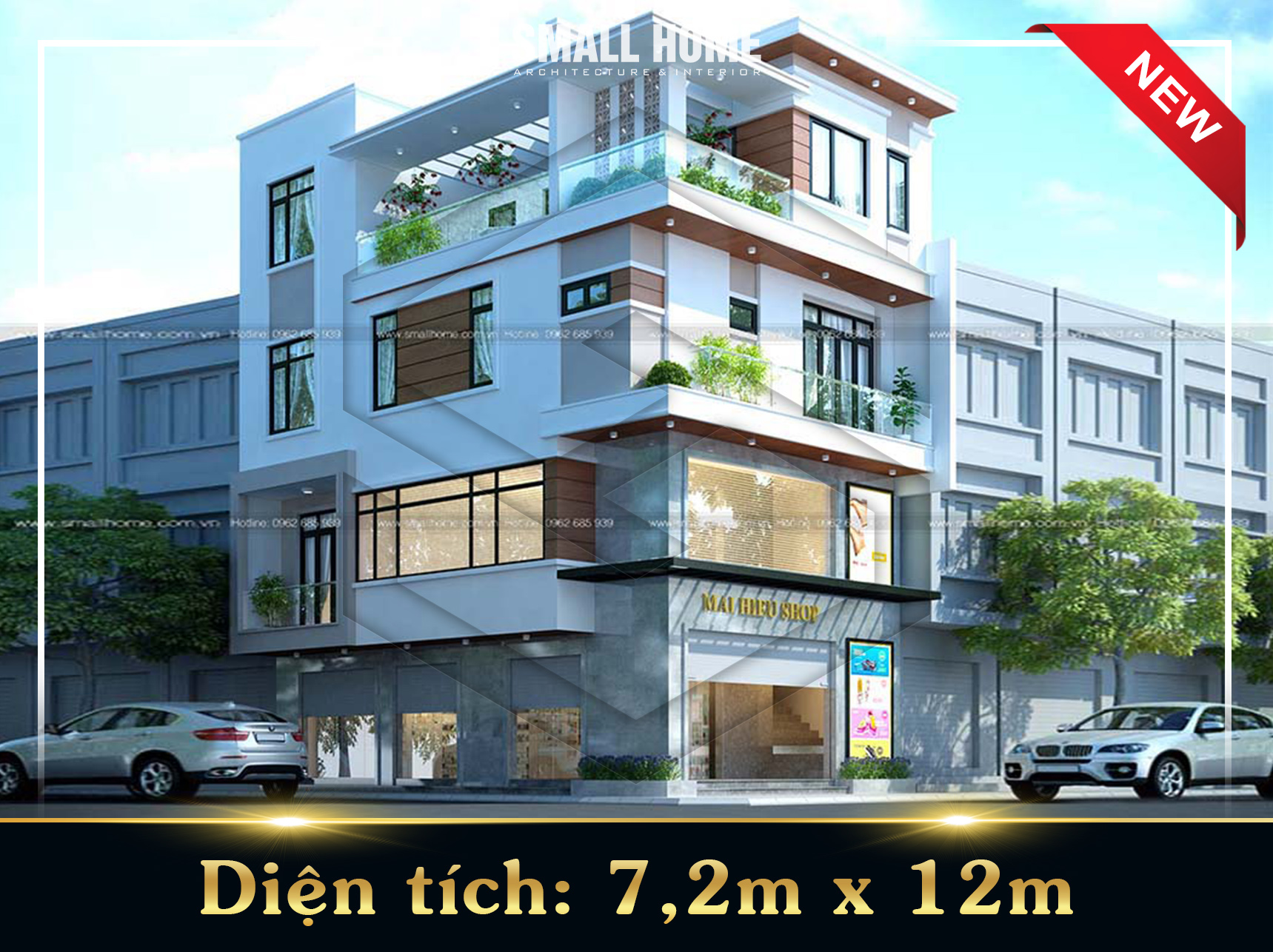 Thiết kế nhà ở kết hợp kinh doanh tại Thái Bình
