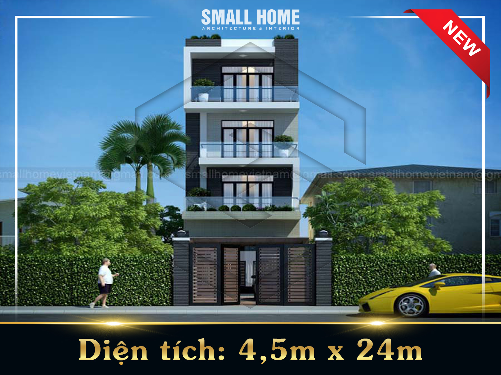 Thiết kế nhà ống 4 tầng hiện đại tại Bắc Ninh