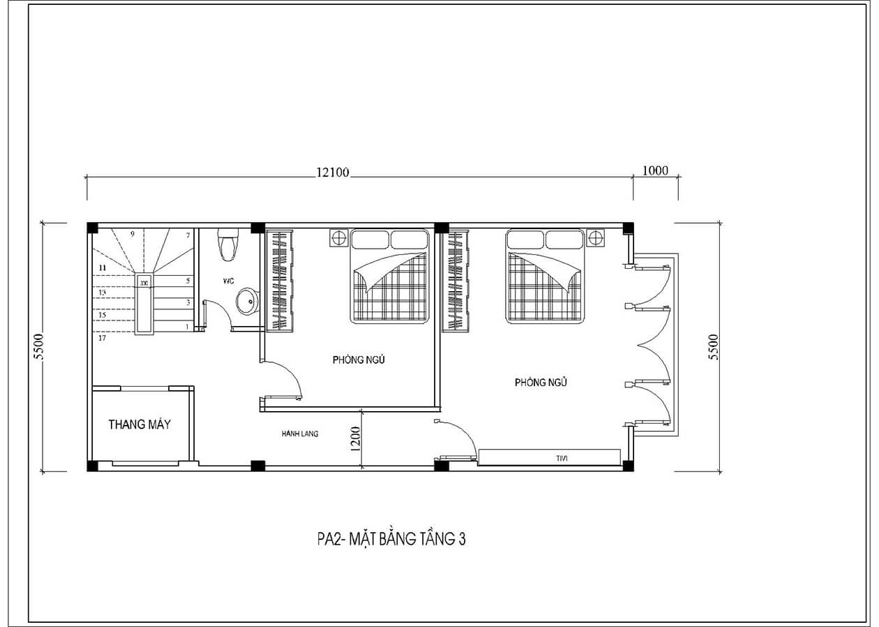 Thiết kế nhà ống 5 tầng tân cổ điển ấn tượng tại hà nam 4