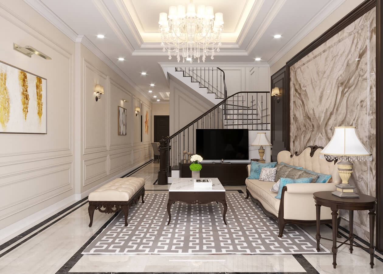 Thiết kế nhà ống 5 tầng tân cổ điển ấn tượng tại hà nam 7