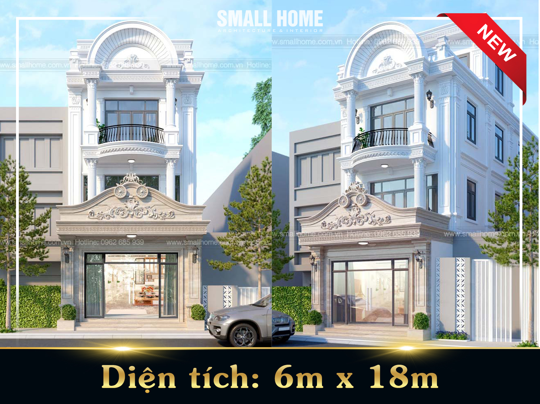 Thiết kế nhà ống tân cổ điển 3 tầng tại Nam Định