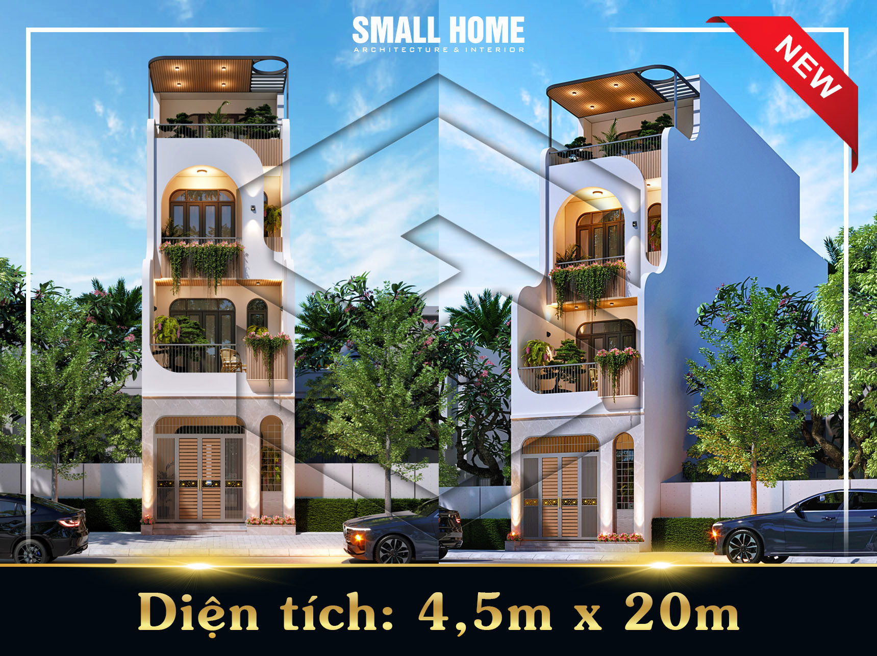 Thiết kế nhà phố 3 tầng hiện đại 4.5x20m tại Quảng Ninh