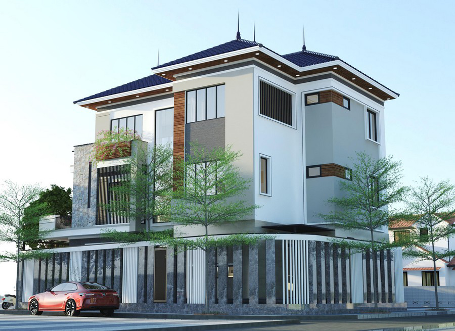 Thiết kế nhà phố 3 tầng hiện đại tại Vụ Bản - Nam Định 6