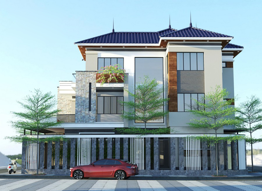 Thiết kế nhà phố 3 tầng hiện đại tại Vụ Bản - Nam Định 9