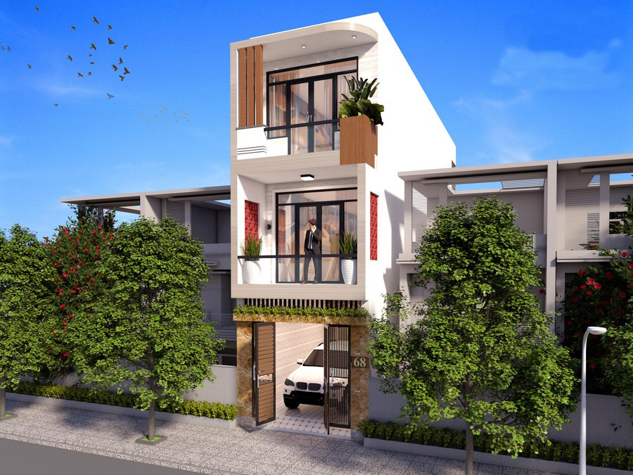 thiết kế nhà phố 3 tầng tại hải hậu - nam định 2