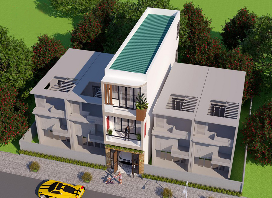 thiết kế nhà phố 3 tầng tại hải hậu - nam định 4