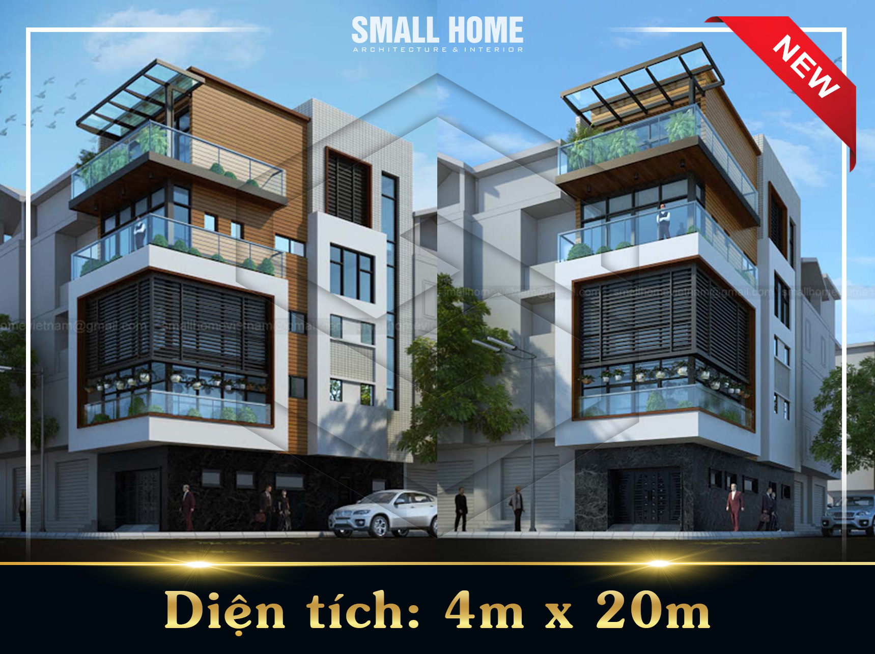 Thiết kế nhà phố 4 tầng hiện đại tại Nam Định