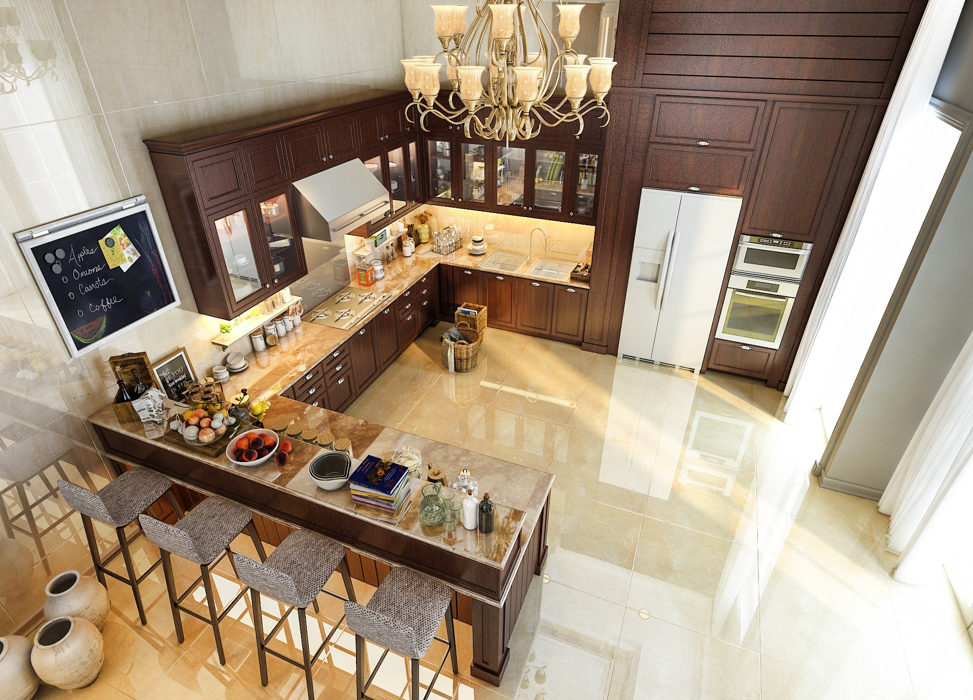 thiết kế nội thất biệt thự tân cổ điển 3 tầng tại Nam Định