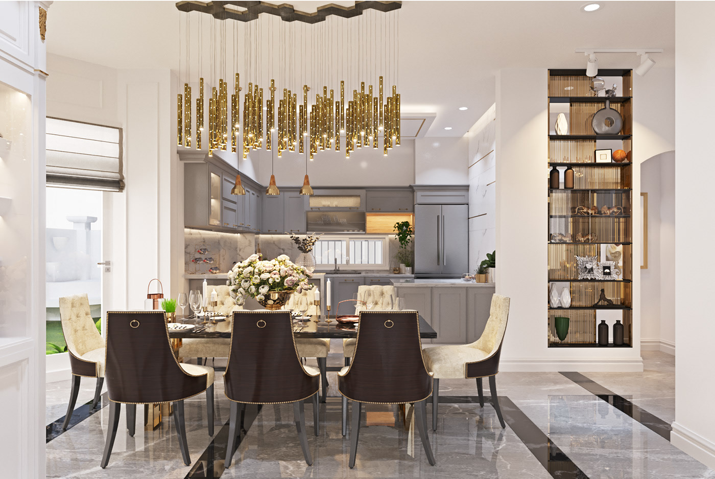 thiết kế nội thất biệt thự tân cổ điển tại hà nội 5