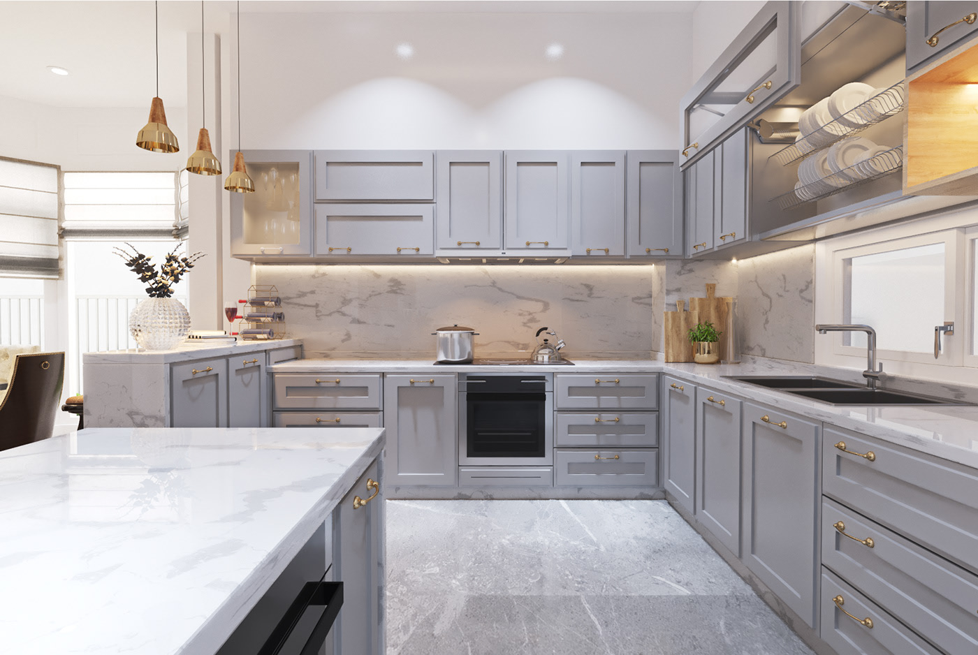 thiết kế nội thất biệt thự tân cổ điển tại hà nội 6