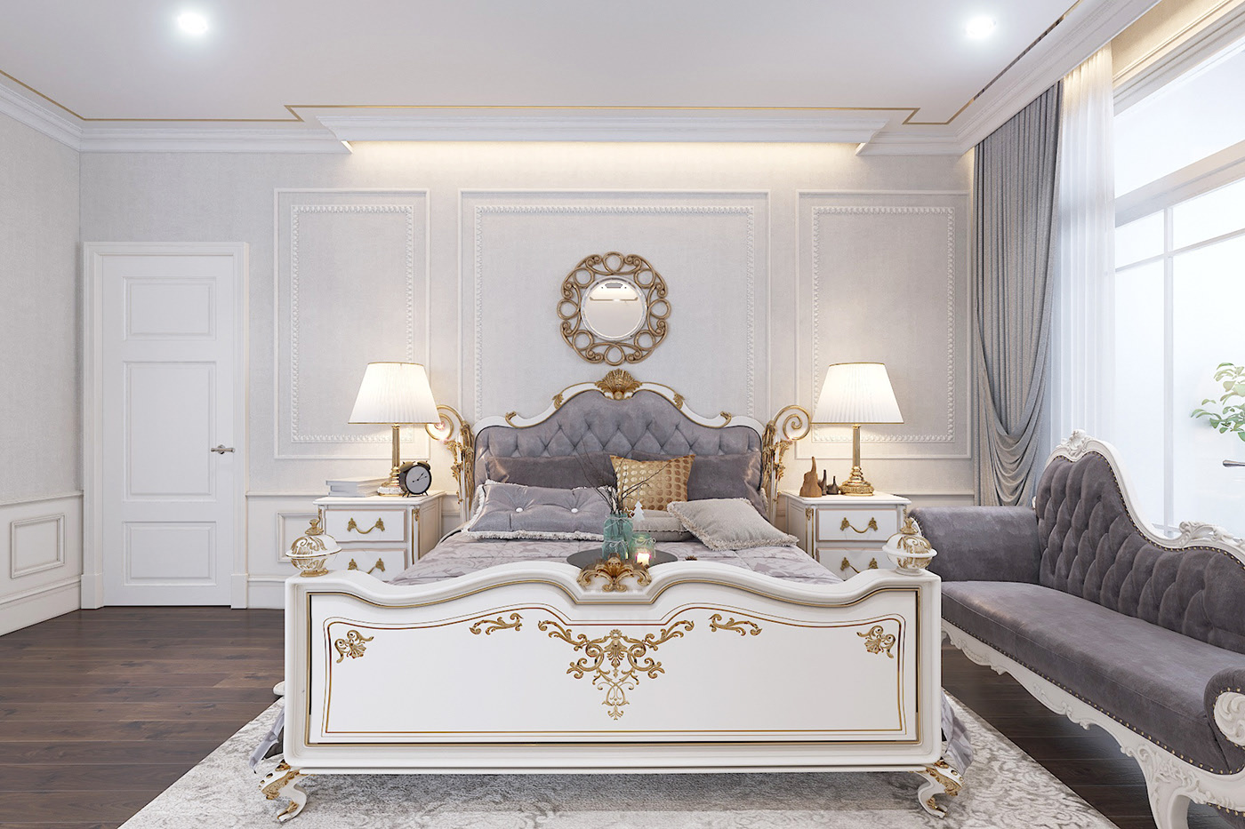 thiết kế nội thất biệt thự tân cổ điển tại hà nội 7