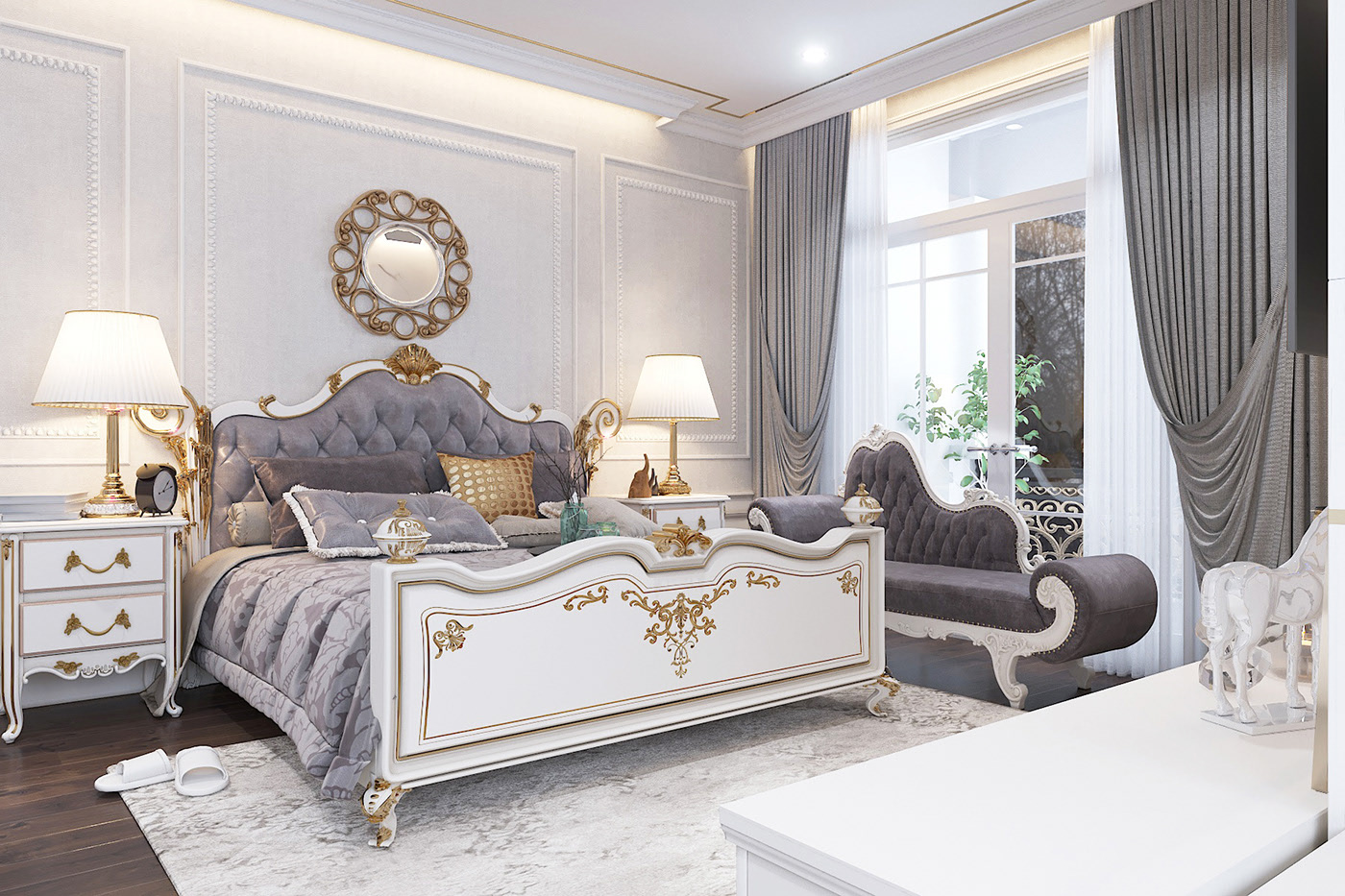 thiết kế nội thất biệt thự tân cổ điển tại hà nội 8