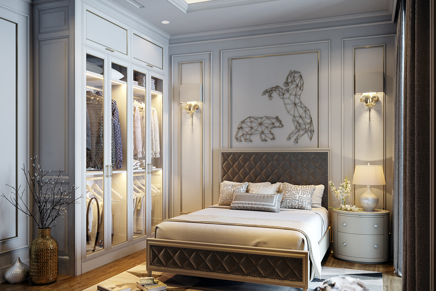 THIẾT KẾ NỘI THẤT BIỆT THỰ TÂN CỔ ĐIỂN TẠI NGHỆ AN 11