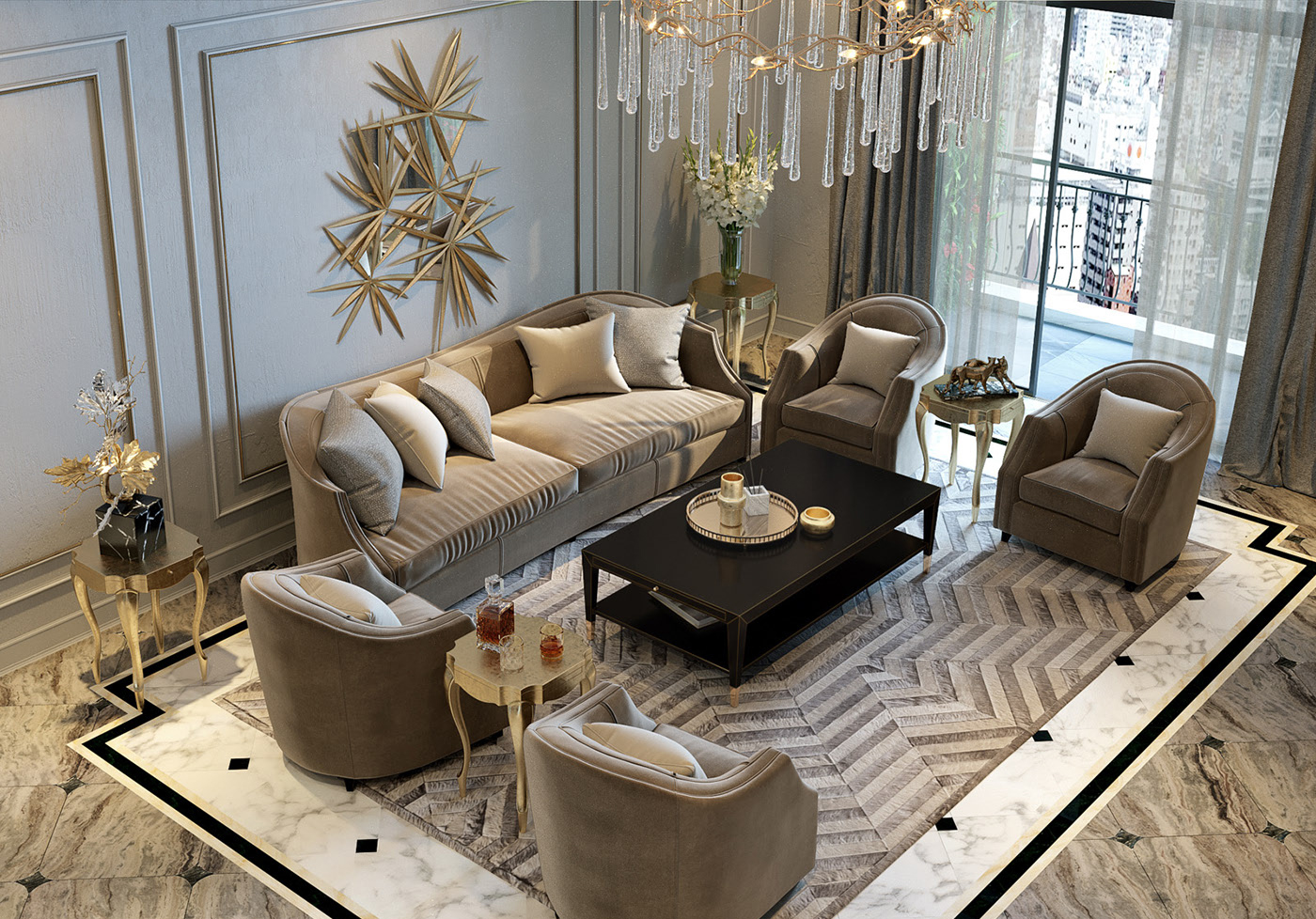 THIẾT KẾ NỘI THẤT BIỆT THỰ TÂN CỔ ĐIỂN TẠI NGHỆ AN 2