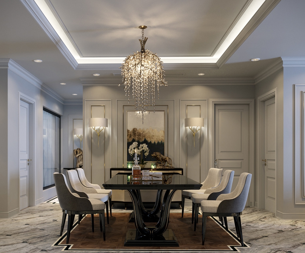 THIẾT KẾ NỘI THẤT BIỆT THỰ TÂN CỔ ĐIỂN TẠI NGHỆ AN 5