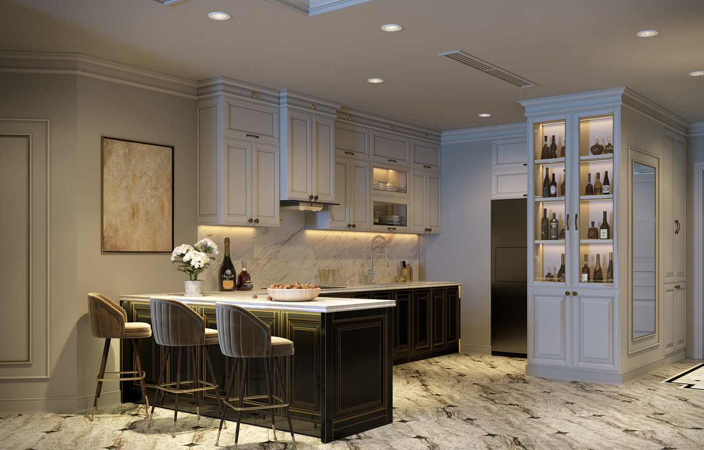 THIẾT KẾ NỘI THẤT BIỆT THỰ TÂN CỔ ĐIỂN TẠI NGHỆ AN 6