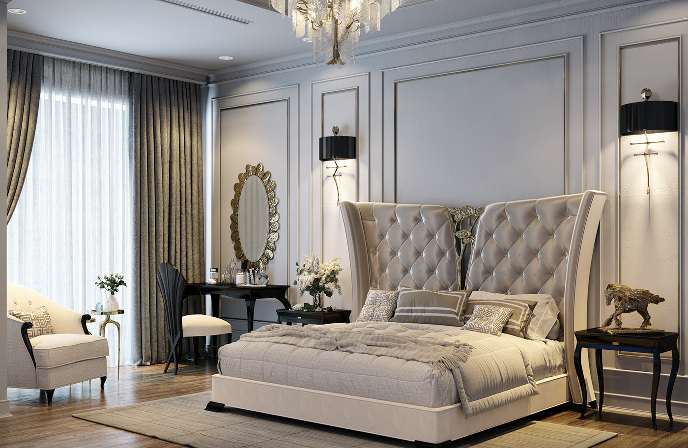 THIẾT KẾ NỘI THẤT BIỆT THỰ TÂN CỔ ĐIỂN TẠI NGHỆ AN 7