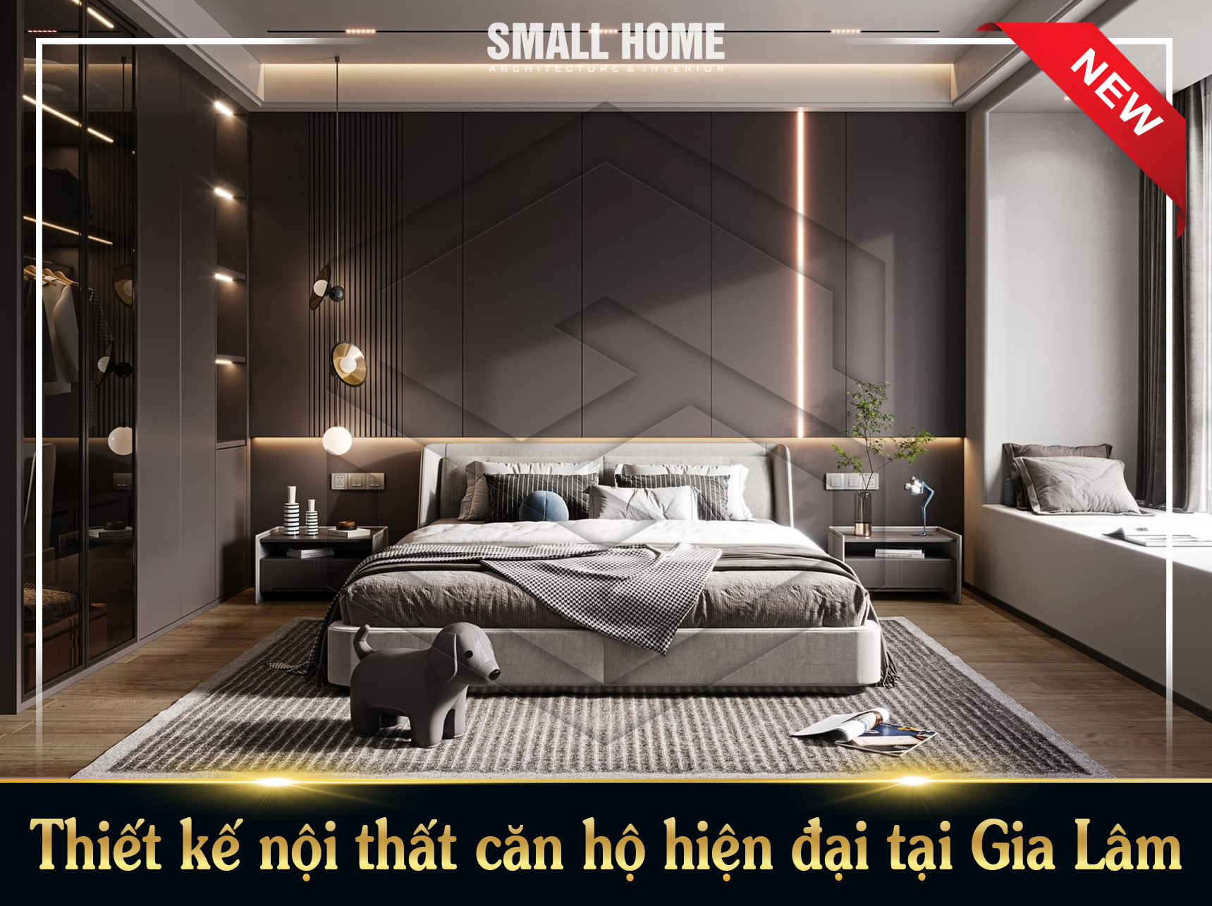 Thiết kế nội thất căn hộ phong cách hiện đại tại Gia Lâm Hà Nội