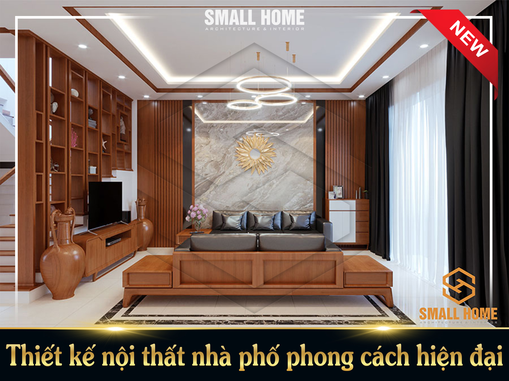 Thiết kế nội thất nhà phố phong cách hiện đại tại Mỹ Lộc Nam Định