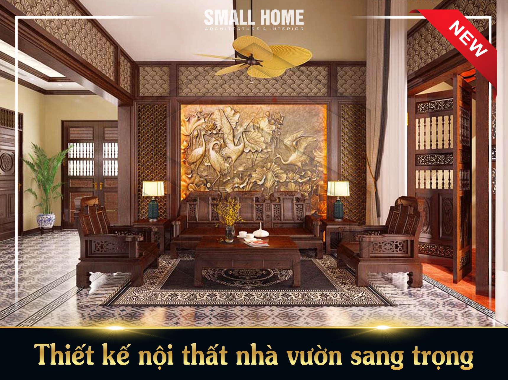 Thiết kế nội thất nhà vườn sang trọng tại Nam Định