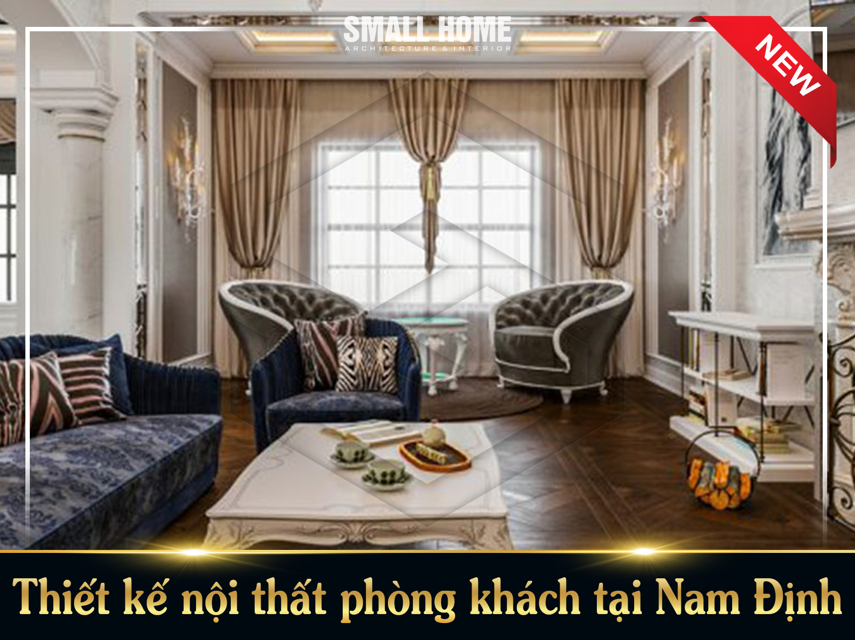 Thiết kế nội thất phòng khách tại Nam Định