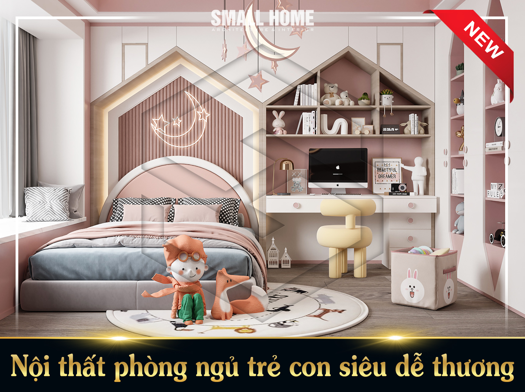 Trang trí phòng trẻ con siêu dễ thương khiến cả bé lẫn bố mẹ đều mê