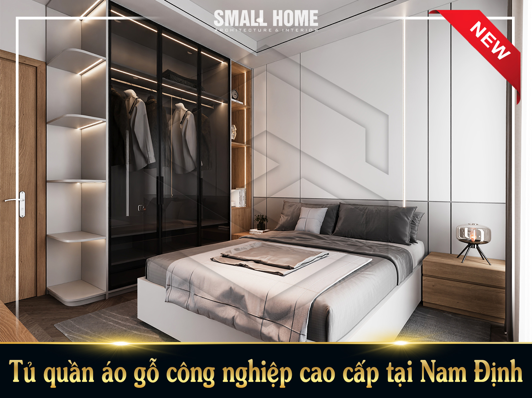 Tủ quần áo gỗ công nghiệp cao cấp tại Nam Định