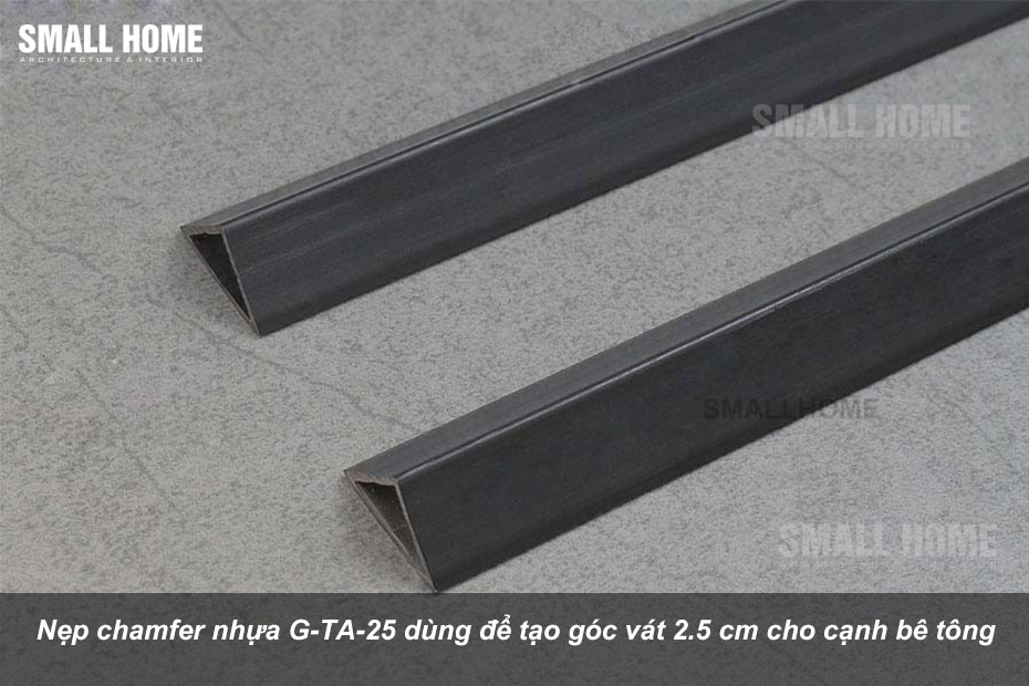 chamfer nhựa 2,5cm tạo góc vát