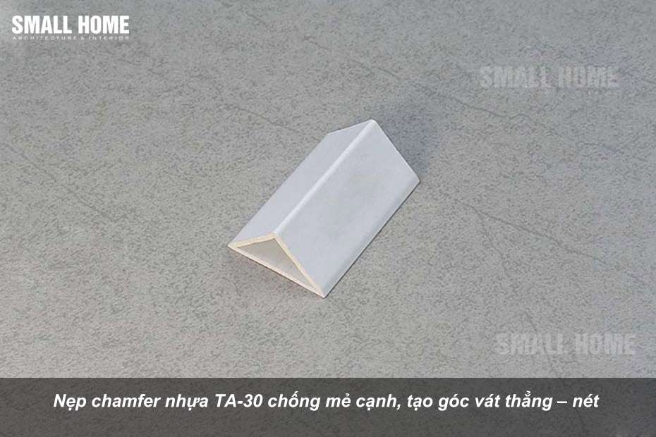 Nẹp Nhựa Vát Góc 30mm TA-30 | Chamfer Nhựa 30mm Màu Trắng