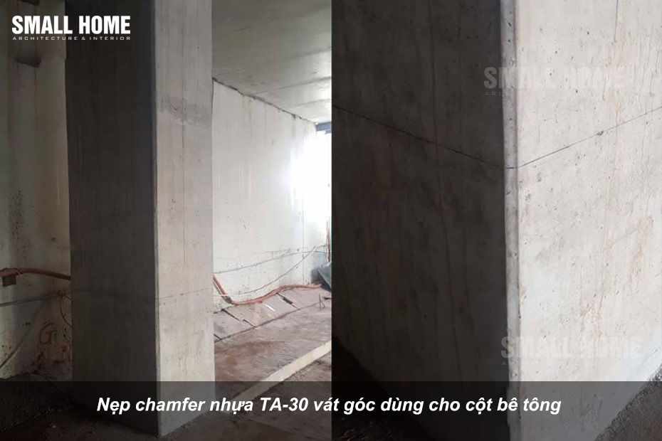 Nẹp chamfer nhựa TA-30 vát góc dùng cho cột bê tông