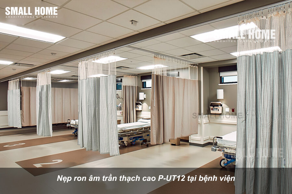 Nẹp ron âm trần thạch cao P-UT12 tại bệnh viện