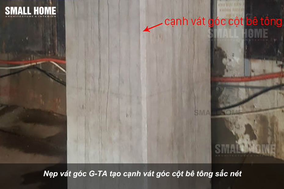 Nẹp vát góc G-TA tạo cạnh vát góc cột bê tông sắc nét