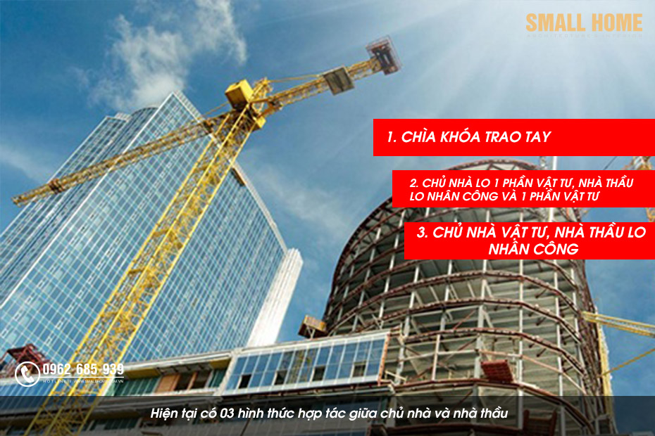 3 hình thức hợp tác giữa chủ nhà và công ty xây dựng