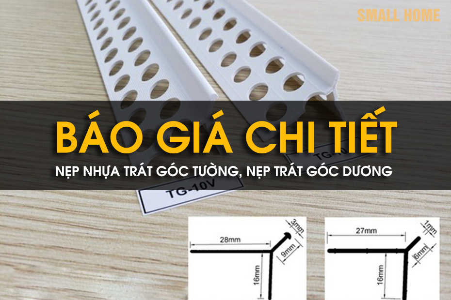 Báo Giá Nẹp Trát Góc Tường Nhựa