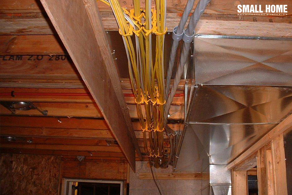 đi dây điện qua cột bê tông