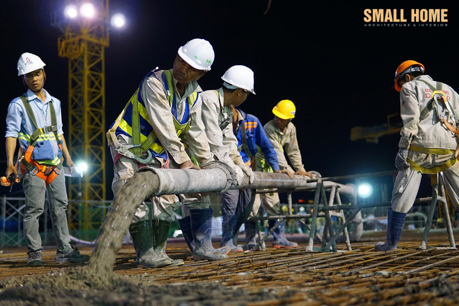 Tất cả hạng mục công trình đều đổ bê tông tươi phải không