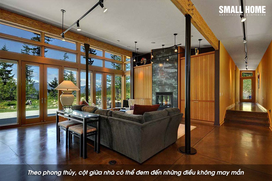 Theo phong thủy, cột giữa nhà có thể đem đến những điều không may mắn